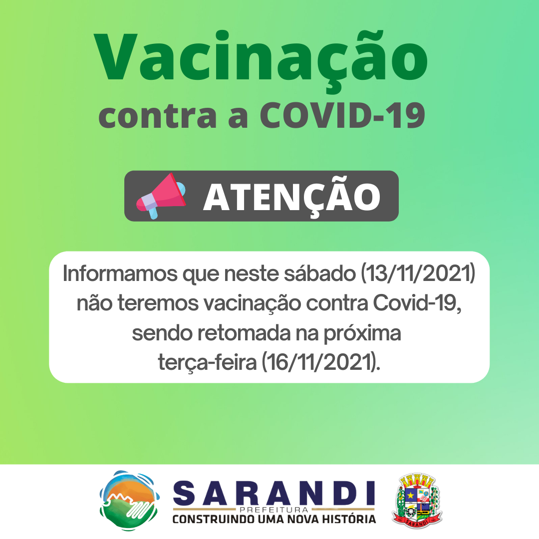 Comunicado vacinação contra Covid-19